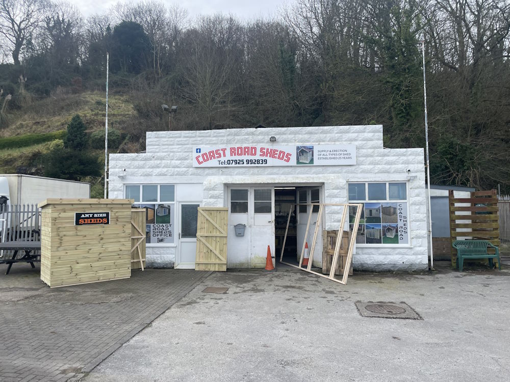 Coast Road Sheds workshop outside