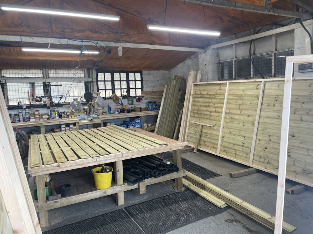 Coast Road Sheds workshop inside